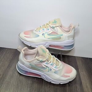 NIKE Air Max 270 React Women's SIZE 6 Summit White Bleached Aqua CK6929-100
